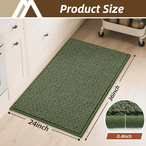 Kitchen Rugs Non (Green / 24"X 36")