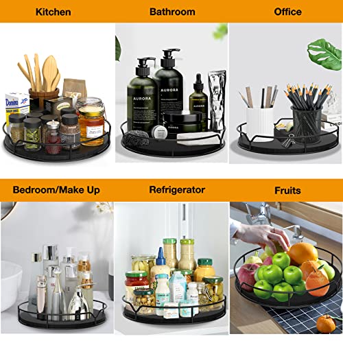 Lazy Susan Turntable Organizer with Anti (Black / 10'')