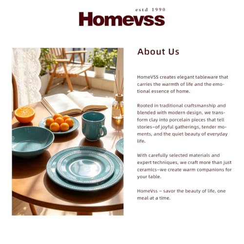HomeVSS 16 PC Pearl Dots Stoneware Dinnerware Set
