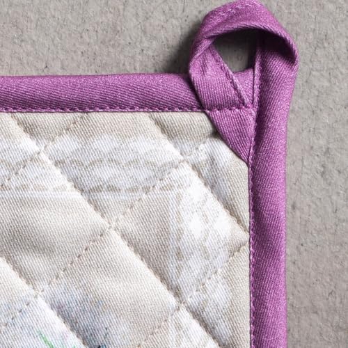 Pot Holders 100% Cotton Potholders (071 - Pivoine / 8" x 8" (Pot Holder Pack of 2))