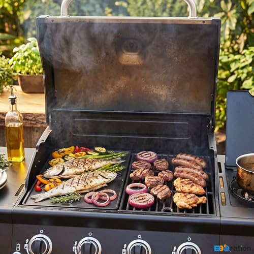 17" Griddle and Cooking Grate Kits for Nexgrill 4 Burner 720 (17" X 12 1/4")