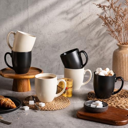 16 oz Coffee Mugs Set of 6 (Multi-Color2)