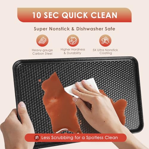 Baking Sheet Pan Set of 3 (Textured Black)