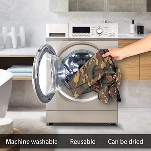 15x4.5x15 Inch Camo Reusable Shopping Bags with Handles (Camo)