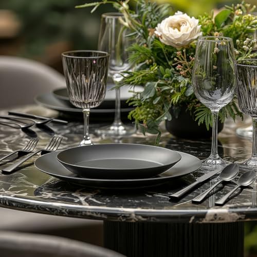 18 10 Flatware set for 8 (Black / 40-Piece)