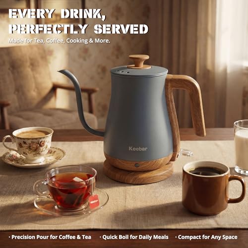 Gooseneck Electric Kettle (Blue Gray / 0.8 Quarts)