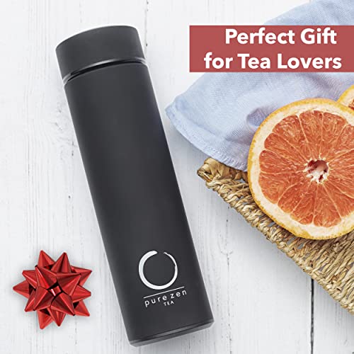 Insulated Tea Infuser Bottle (Black)