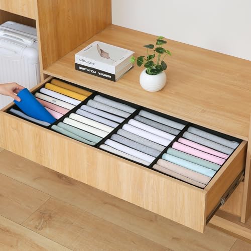 4 Pack Drawer Organizers for Clothing (4 Count)