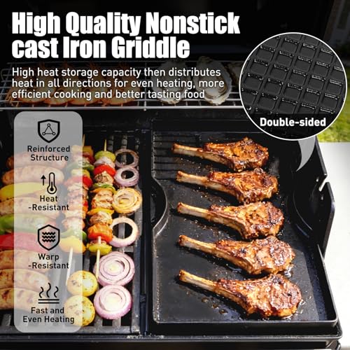 17.5 Inch Grill Griddle for Weber Spirit 200 Series (17.4" x 10.2" x 1.2")
