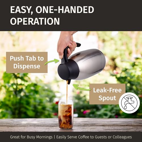 Thermal Coffee Carafe 68oz (Silver 2L / 68 Ounces)