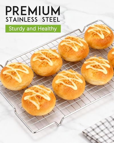 304 Stainless Steel Cooling Rack with Handles (4 Packs / Silver)