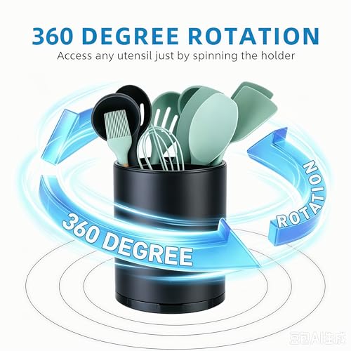 Kitchen Utensil Holder (Large & Medium / black)