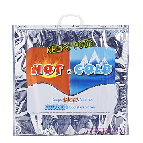 Hot and Cold Insulated Bags for Food Delivery (X-Large (Grocery Size))