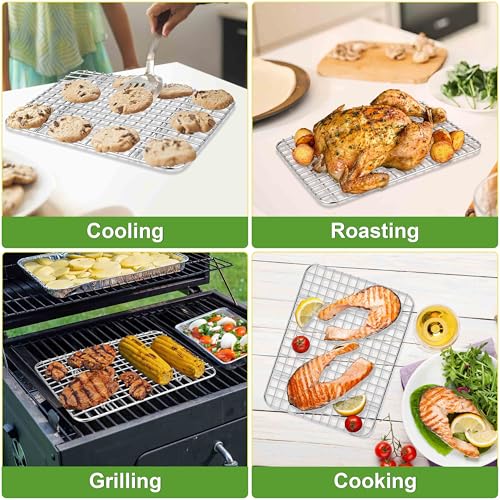 9.75"x7.5" Stainless Steel Cooling Rack Set Fit 10x8 Inch Sheet Pan (9.75" x 7.5")