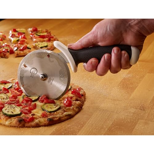 Millennia Pizza Cutter with White Handle (4 Inch Pizza Cutter with White Handle)