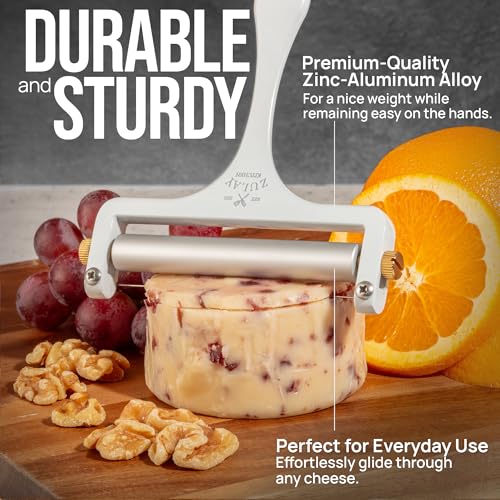 Stainless Steel Wire Cheese Slicer (Frosted White)