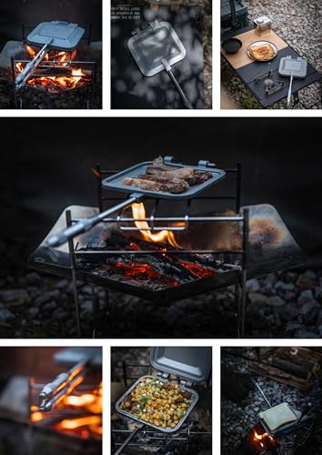 Sandwich Maker Hot Sand Single Burner Gas Fire Open Fire Compact Aluminum TT (Silver)