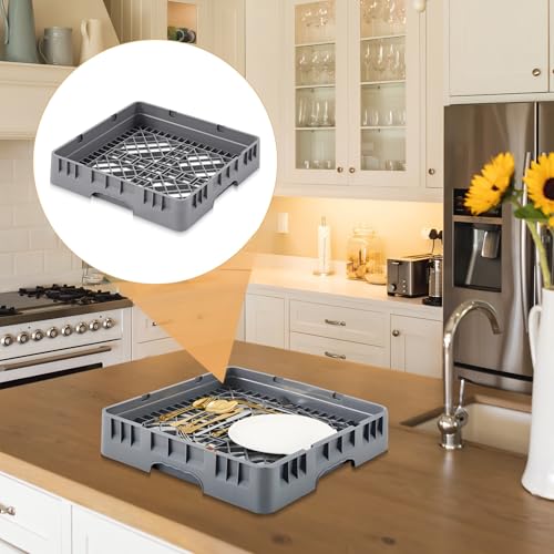 1 Pack Commercial Dishwasher Tray Rack (Gray / Basic)
