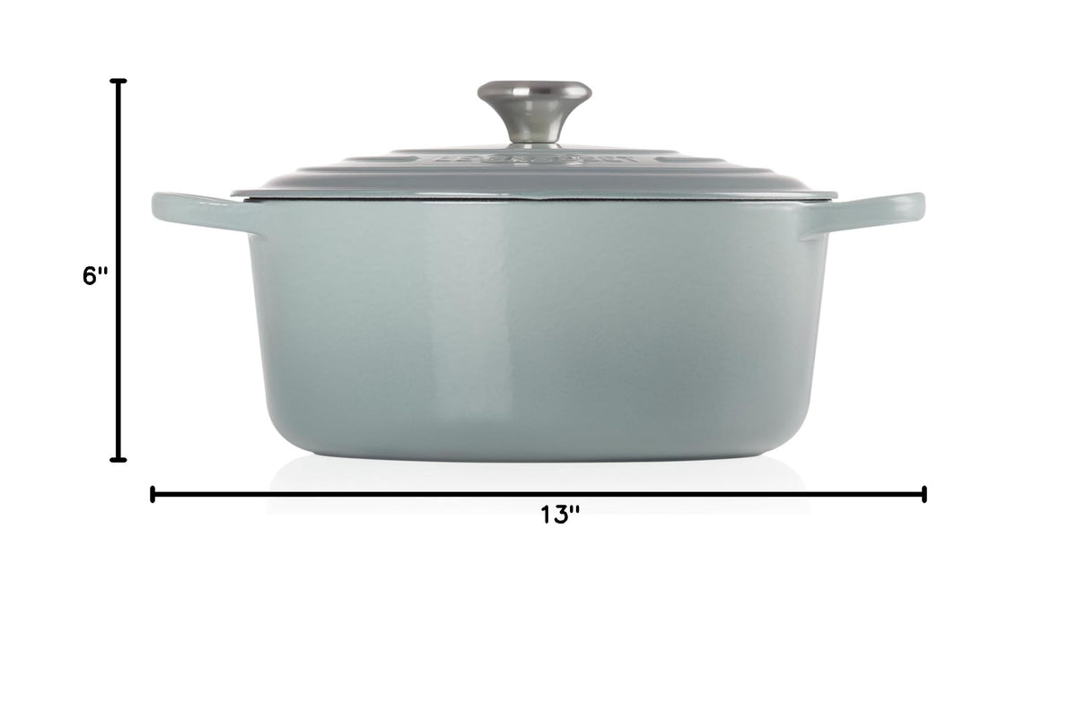 Enameled Cast Iron Round Dutch Oven (Sea Salt / 7.25 Qt)