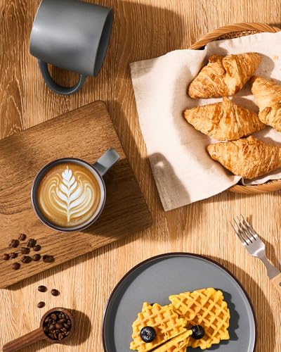 Mercury Coffee Mugs 13 oz (Mercury- Dark Grey / 8 Count (Pack of 1))
