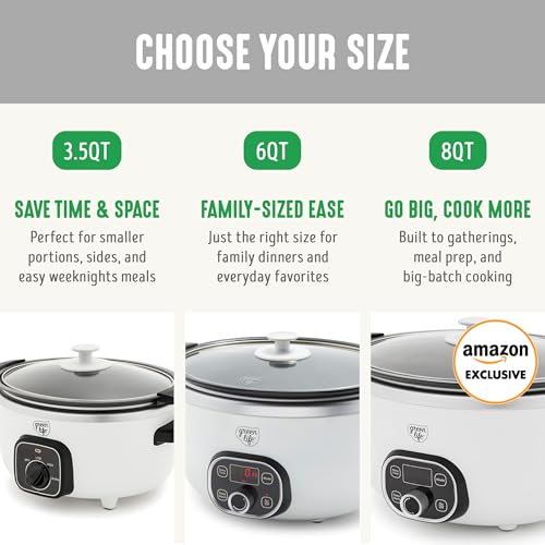 8QT Ceramic Nonstick Slow Cooker (White / 8 Quarts)