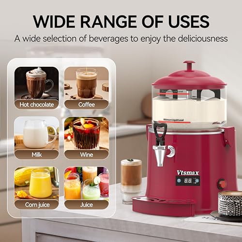 Commercial Hot Chocolate Machine (5L / Red)
