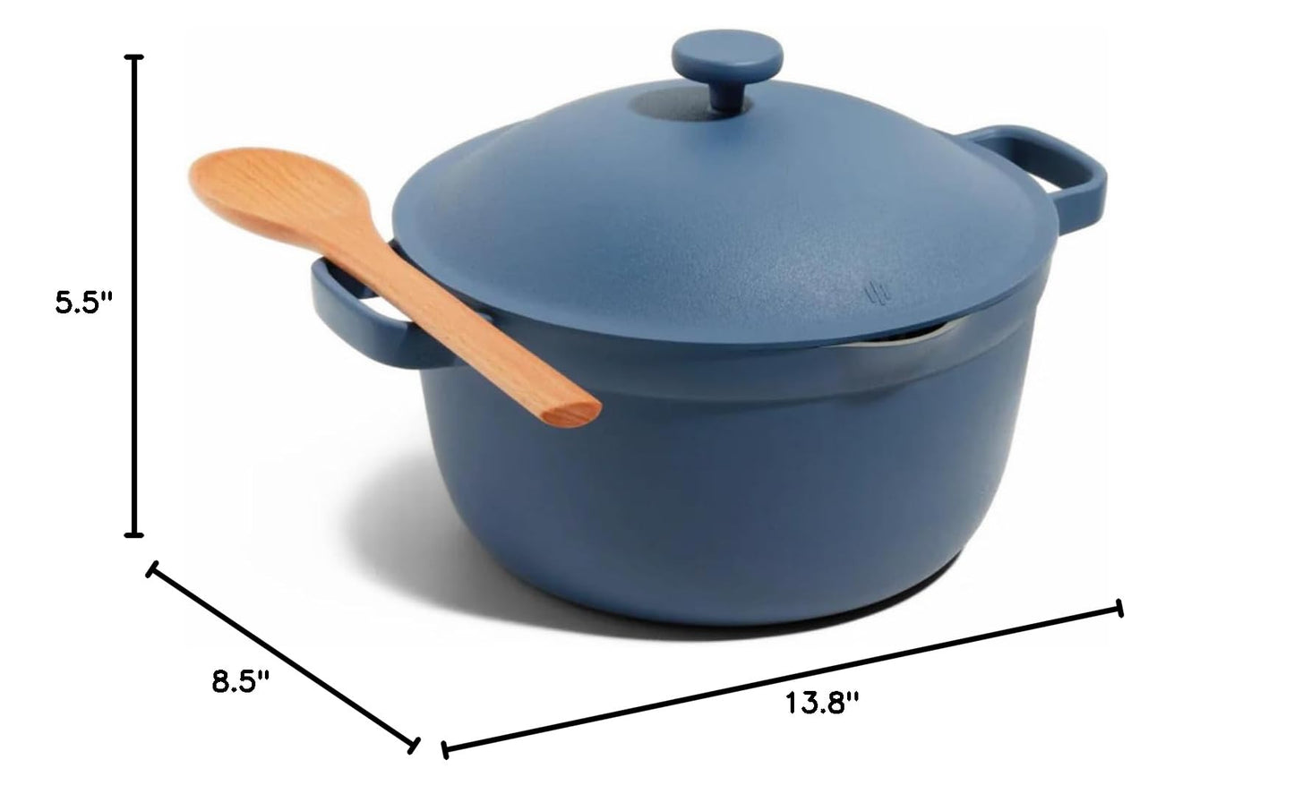 Perfect Pot 5.5 Qt Nonstick Ceramic Pot & Dutch Oven with Lid (5.5 Quarts / Blue Salt)