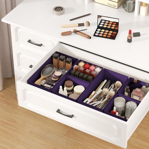 Drawer Organizer Clothes (Purple / 12 Pack)