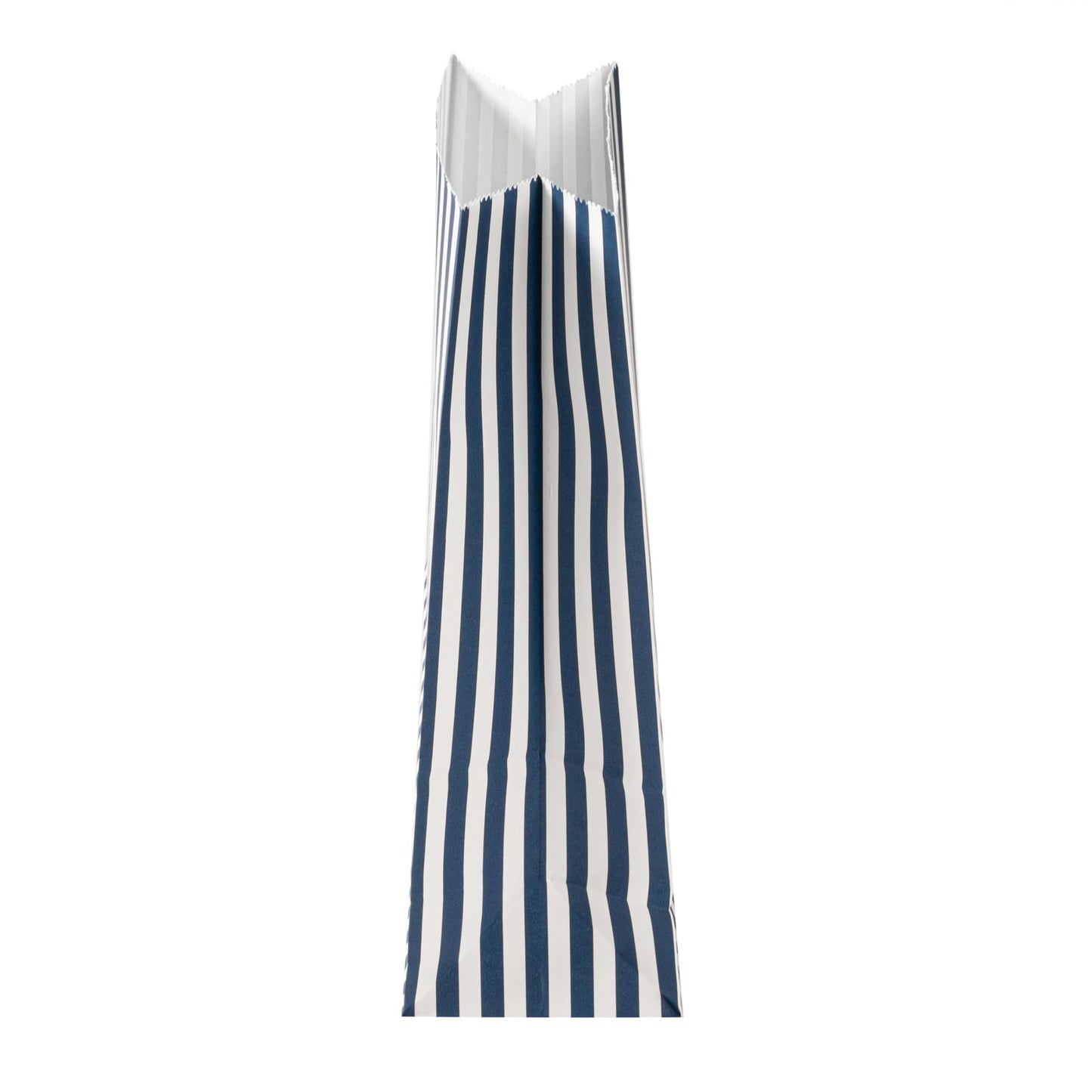 Blue And White Stripe Paper Bag (4 lb / Blue & White)