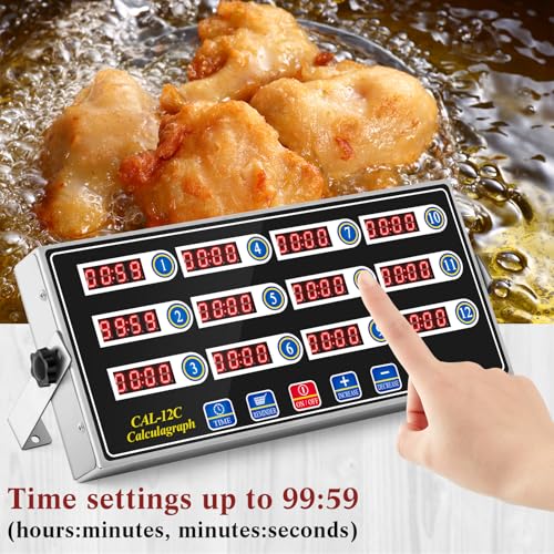 3 Pack 12 Channel Kitchen Timers for Cooking (12 Channel)