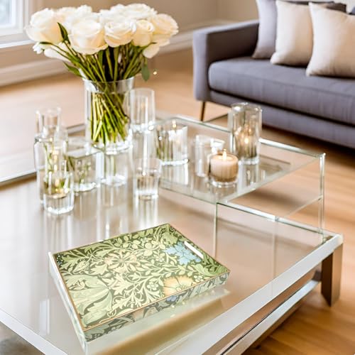 Plastic Serving Tray with Handles for Coffee Table (Multi C)