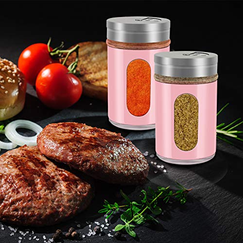 2pcs Salt and Pepper Shakers (Pink)