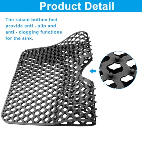 Silicone Sink Protectors (28"X15" Black)
