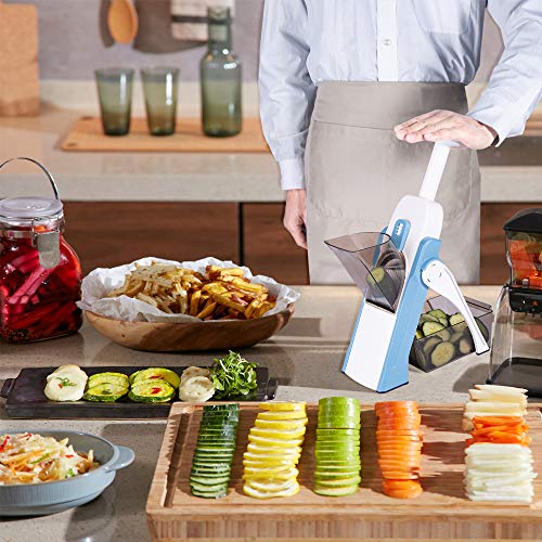 Safe Mandoline Slicer (Light Blue)
