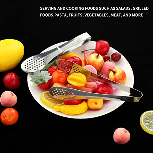 7inch Food Serving Tongs Stainless Steel Buffet Tongs (silver 7" Serving Tongs)