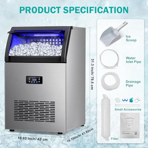 Commercial Ice Maker Machine (150Lbs/24H)