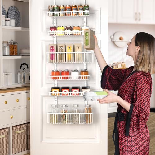 Adjustable Over the Door Organizer (White / 6-Tier)