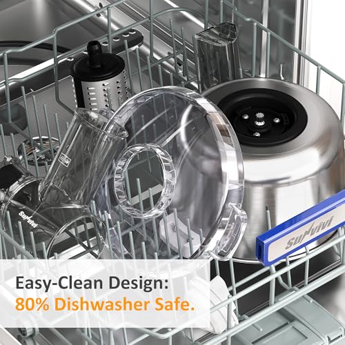 4-in-1 Multifunctional Stand Mixer, Electric Dough Mixer with 5.3 Quart Stainless Steel Bowl, Electric Stand Mixer for Baking & Home Cooking, with Meat Grinder, Juice Blender & Salad Maker (Silver)