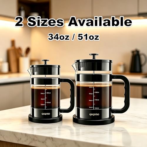 French Press Coffee Maker 51oz (New Style Dark Pewter / 51oz)