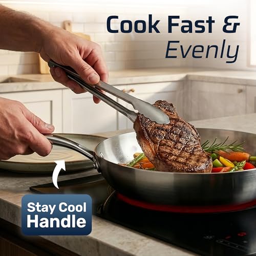 10 Pcs Tri Ply Stainless Steel Cookware Set