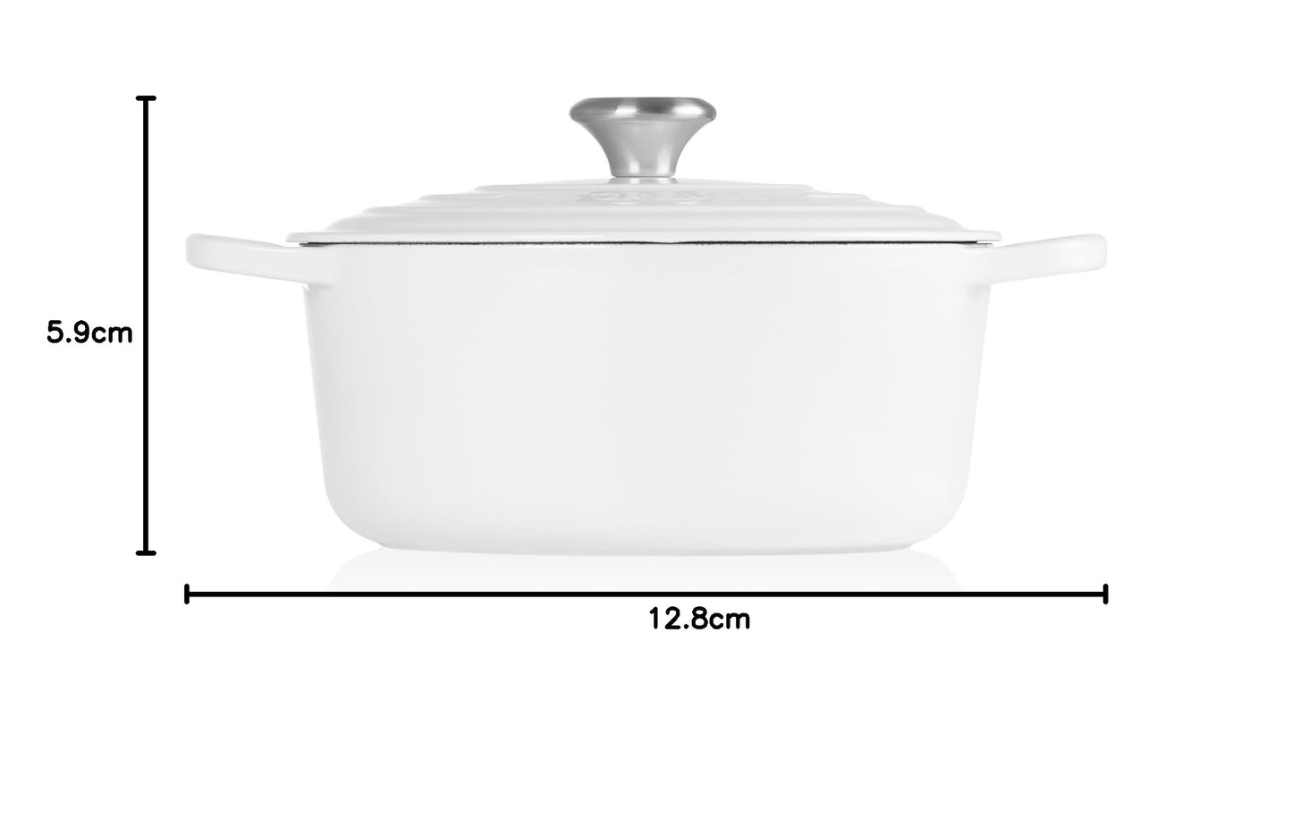 Enameled Cast Iron Round Dutch Oven (White / 5.5 Qt)
