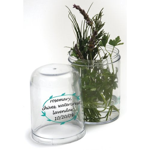 Fresh Herb Keeper Refrigerator Container Basil Cilantro Etc. 9" x 3.75"