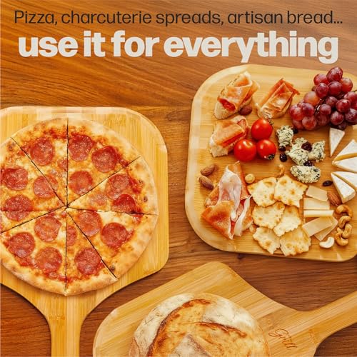Bamboo Wooden Pizza Peel (Brown)