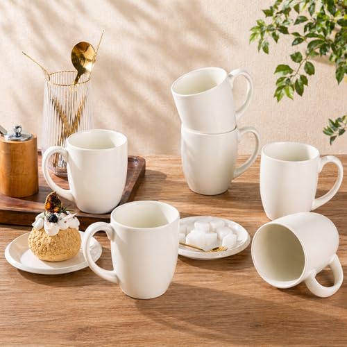 16 oz Coffee Mugs Set of 6 (Light Beige)