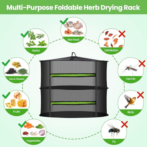 2 Layer Herb Drying Rack Hanging