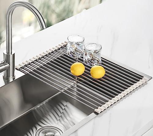 Roll Up Dish Drying Rack Over Sink