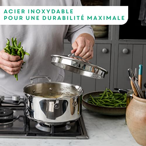 T Fal x Jamie Oliver Nonstick Coated Stainless Steel Pans 8"