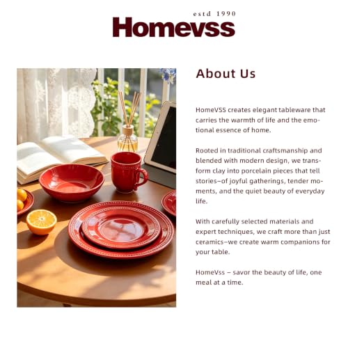 HomeVSS 16 Piece Pearl Dots Stoneware Dinnerware Set