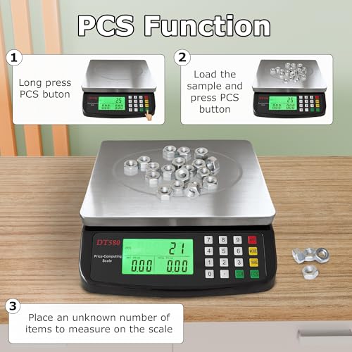 Large Digital Kitchen Scale 40kg (Black 40kg)