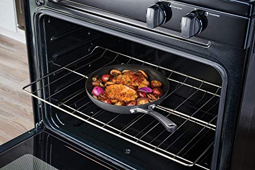 10-Piece Non-Stick Kitchen Cookware Set Black Pots & Pans with Stay-Cool Stainless Steel Handles Hard-Anodized Aluminum for Even Heating (10-Piece Set)